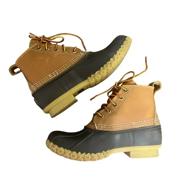 LL Bean Vintage Original Bean Boots Women's 6" size 6M fits like 7 - Picture 1 of 5
